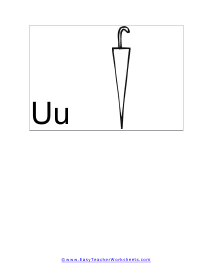 Letter U Flashcard