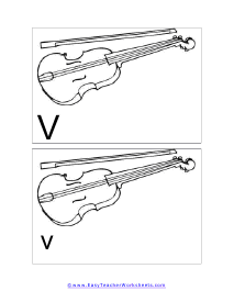 Letter V Flashcard