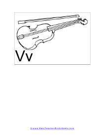 Letter V Split Flashcard