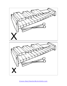 Letter X Split Flashcard