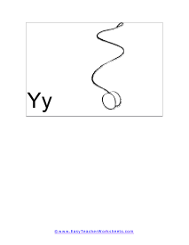 Letter Y Flashcard