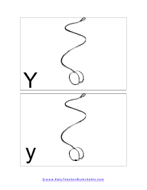 Letter Y Split Flashcard