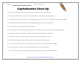 Clean Up Worksheet