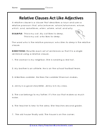 Adjectives Worksheet