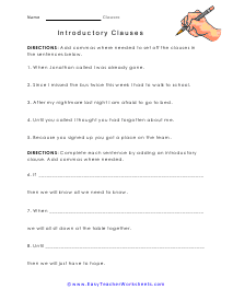 Introductory Worksheet