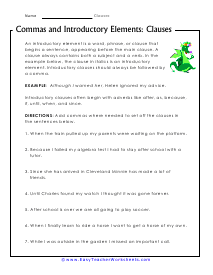 Elements Worksheet