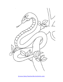 Tree Snake Worksheet