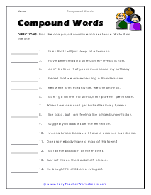 Parts of Sentences Worksheet