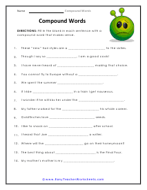 Filler Worksheet