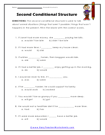 Second Conditional Worksheet