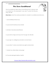 Zero Conditional Worksheet