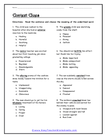 Words in Sentences Worksheet