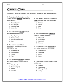 Pick Out Worksheet