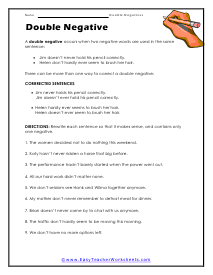 Corrections Worksheet