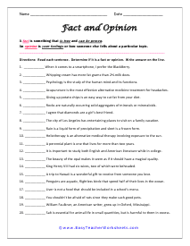 Evaluate Sentences Worksheet