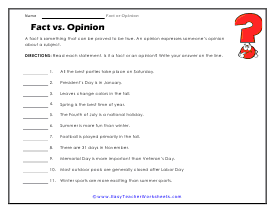 Question Worksheet