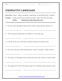 Sentence Worksheet