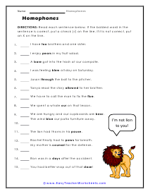 Lion Heart Worksheet