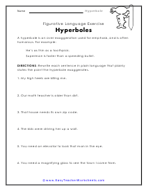 Figurative Language Worksheet