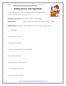 Humor Worksheet