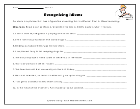 Idioms Matching Activity for 3rd-5th Grade (teacher made)