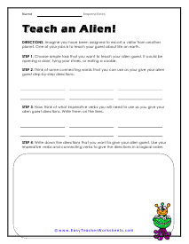 Alien Worksheet