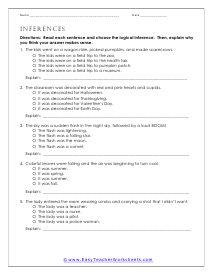 Infer Me Worksheet