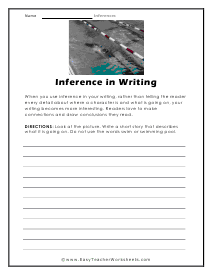 Understanding Writing Worksheet