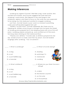 Junebug and Connie Worksheet