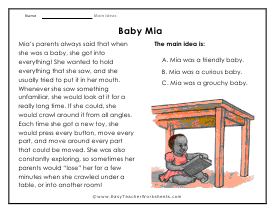 Baby Worksheet