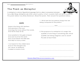 Poem Worksheet