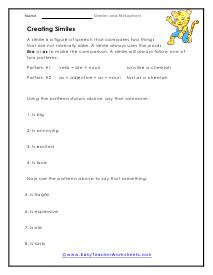 Adjectives Worksheet