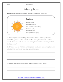 The Sun Worksheet