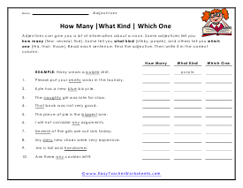 Differences Worksheet