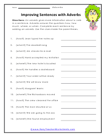 Improving Sentences Worksheet