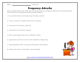 Frequency Worksheet