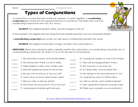 Types Worksheet