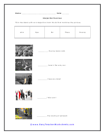 Interjection Worksheet