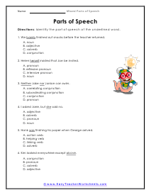 Classify the Grammar Worksheet