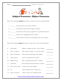 Subject Worksheet