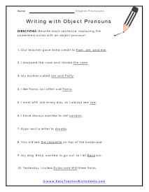 Object Pronouns Worksheet