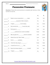 Group A or B Worksheet