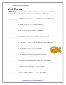 Tense Worksheet