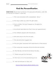 Personal Worksheet