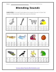 Phoneme Blending Worksheets