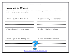 St- Blend Worksheet