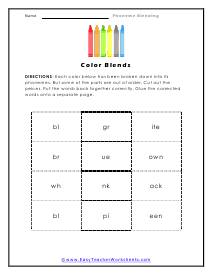 Color Blends Worksheet
