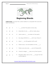 Beginning Worksheet