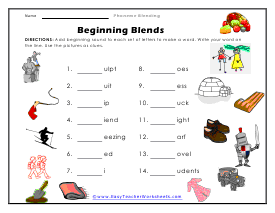 Start It Off Worksheet