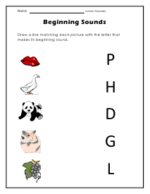 Beginning Sounds Worksheet